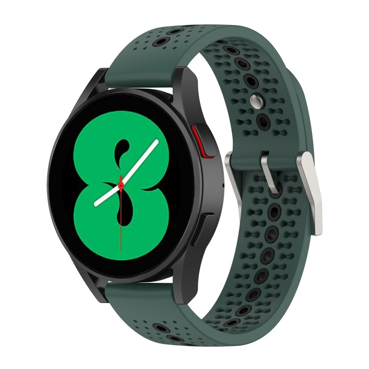 20mm Colorful Hole Silicone Watch Band, For Samsung Galaxy Watch 5 40mm, For Samsung Galaxy Watch 5 44mm