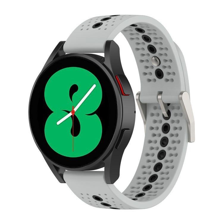 20mm Colorful Hole Silicone Watch Band, For Samsung Galaxy Watch 5 40mm, For Samsung Galaxy Watch 5 44mm