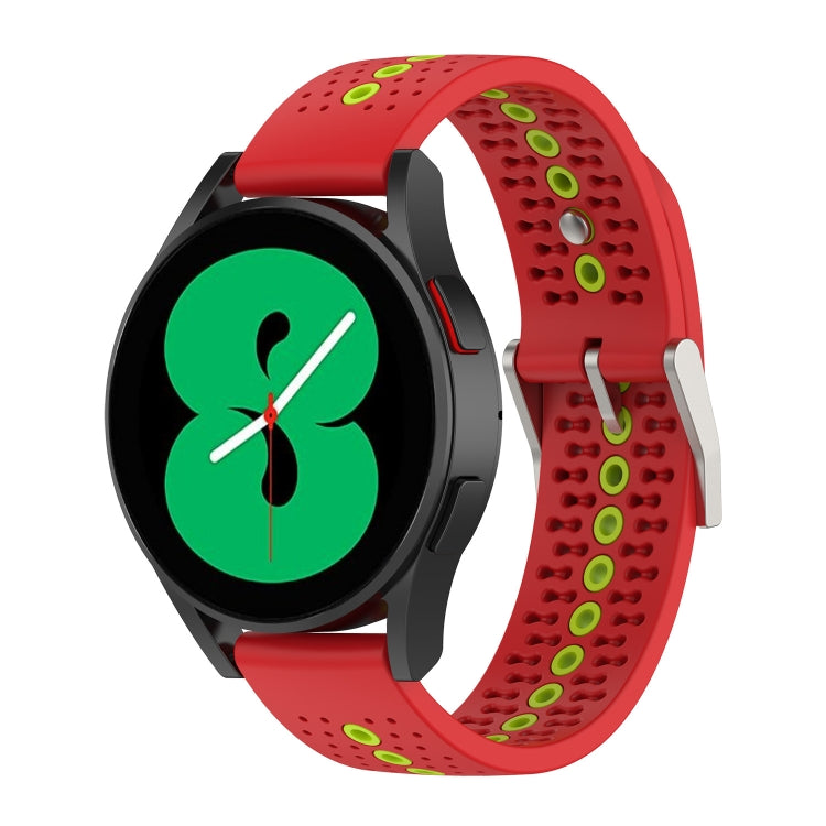 20mm Colorful Hole Silicone Watch Band, For Samsung Galaxy Watch 5 40mm, For Samsung Galaxy Watch 5 44mm