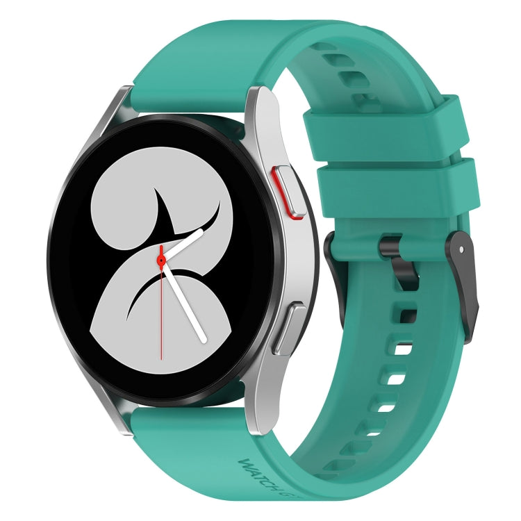 20mm Black Buckle Step Silicone Watch Band, For Samsung Galaxy Watch 5 40mm, For Samsung Galaxy Watch 5 44mm