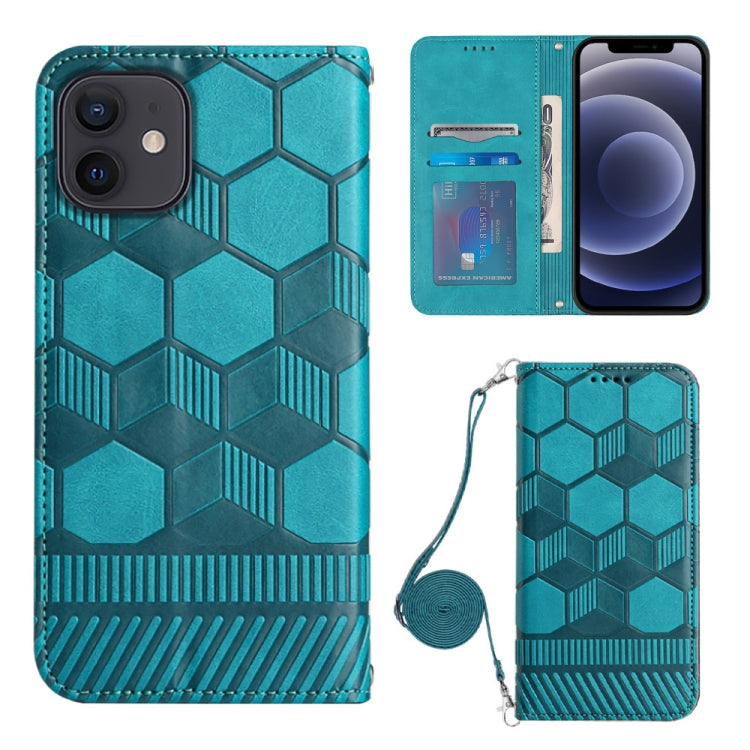 Crossbody Football Texture Magnetic PU Phone Case, For iPhone 11, For iPhone 11 Pro, For iPhone 11 Pro Max, For iPhone 12