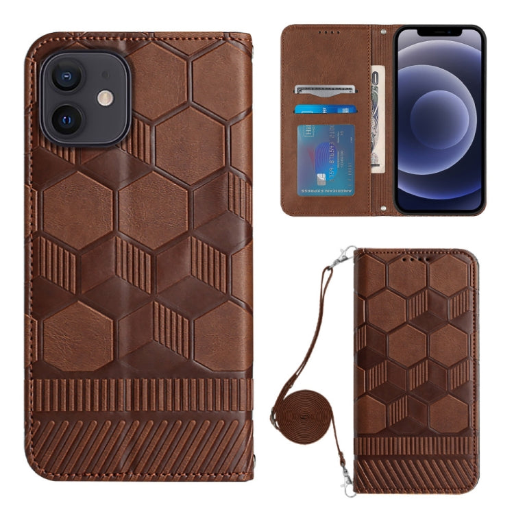 Crossbody Football Texture Magnetic PU Phone Case, For iPhone 11, For iPhone 11 Pro, For iPhone 11 Pro Max, For iPhone 12