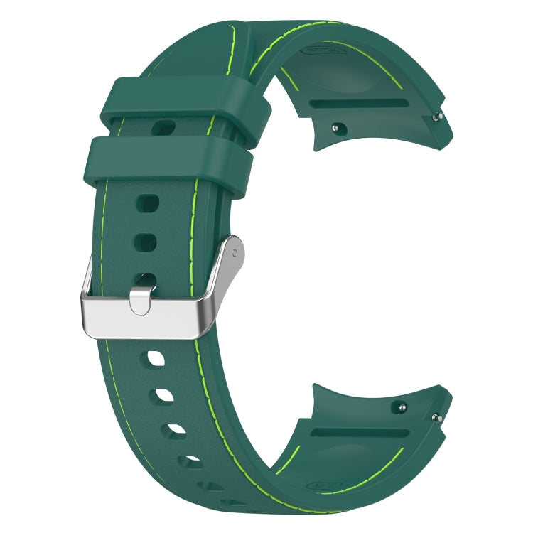 Universal Leather Texture Silicone Watch Band, For Samsung Galaxy Watch5 / Watch5 Pro / Watch4