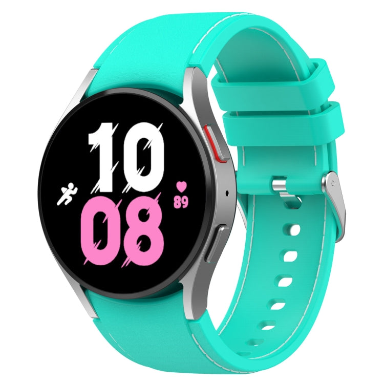 Universal Leather Texture Silicone Watch Band, For Samsung Galaxy Watch5 / Watch5 Pro / Watch4