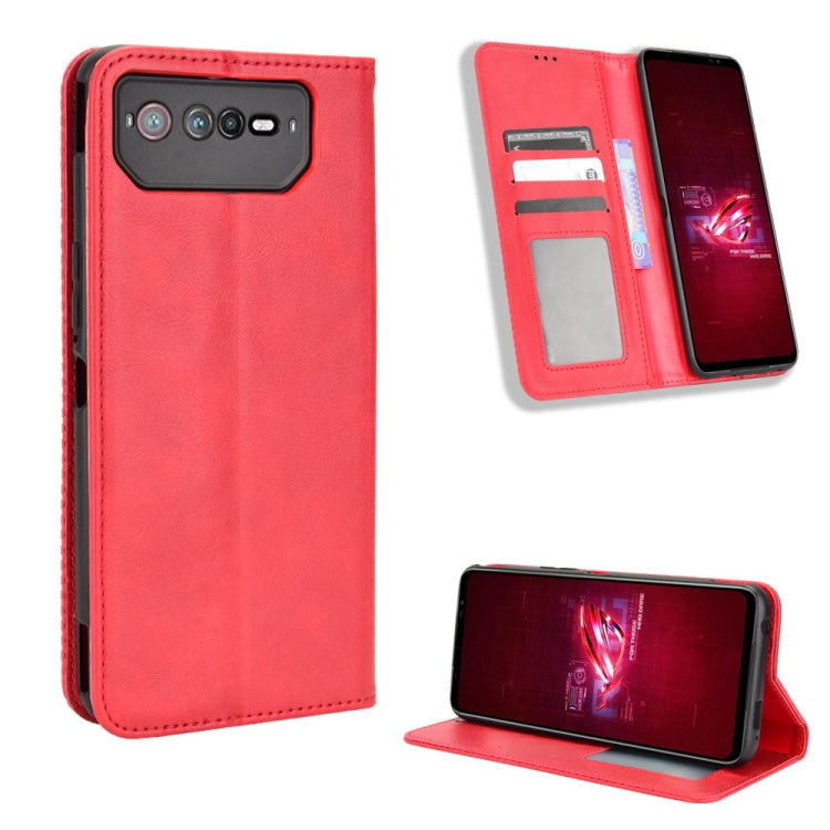 Magnetic Buckle Retro Texture Leather Phone Case, For Tecno Pova3, For Tecno Spark 9 Pro, For ASUS ROG Phone 6 / 6 Pro, For ASUS Zenfone 9, For Huawei nova Y90, For Cubot X50