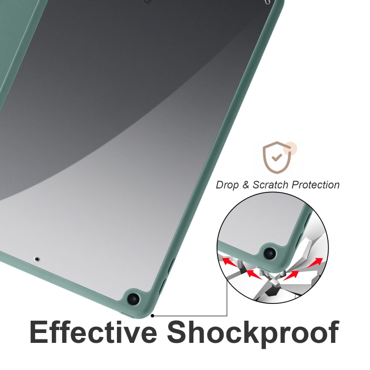 Acrylic 3-folding Smart Leather Tablet Case, For iPad 9.7 2018/2017, For iPad 10.2 2021/2020/2019, For iPad Air 2022/2020/Pro 11 2021/2020/2018