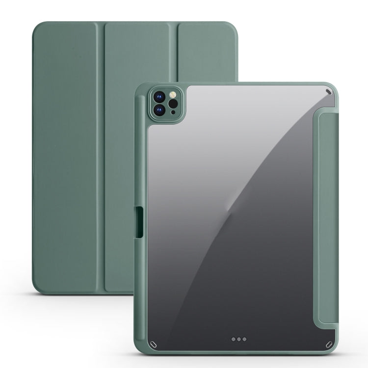 Acrylic 3-folding Smart Leather Tablet Case, For iPad 9.7 2018/2017, For iPad 10.2 2021/2020/2019, For iPad Air 2022/2020/Pro 11 2021/2020/2018