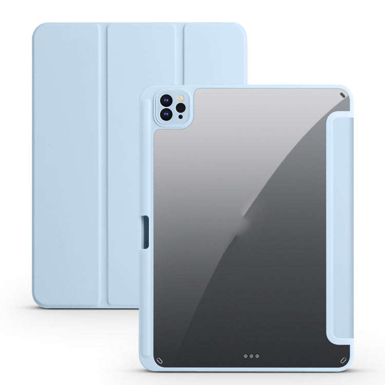 Acrylic 3-folding Smart Leather Tablet Case, For iPad 9.7 2018/2017, For iPad 10.2 2021/2020/2019, For iPad Air 2022/2020/Pro 11 2021/2020/2018