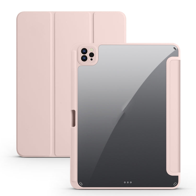 Acrylic 3-folding Smart Leather Tablet Case, For iPad 9.7 2018/2017, For iPad 10.2 2021/2020/2019, For iPad Air 2022/2020/Pro 11 2021/2020/2018