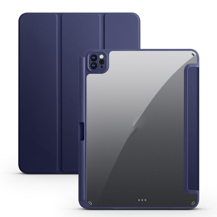 Acrylic 3-folding Smart Leather Tablet Case, For iPad 9.7 2018/2017, For iPad 10.2 2021/2020/2019, For iPad Air 2022/2020/Pro 11 2021/2020/2018