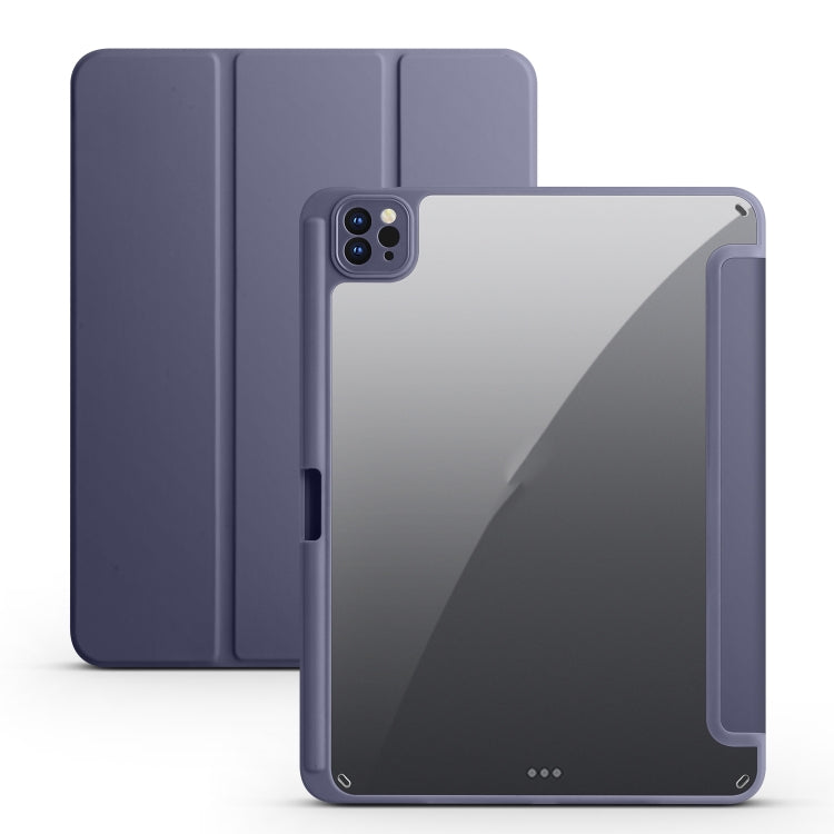 Acrylic 3-folding Smart Leather Tablet Case, For iPad 9.7 2018/2017, For iPad 10.2 2021/2020/2019, For iPad Air 2022/2020/Pro 11 2021/2020/2018