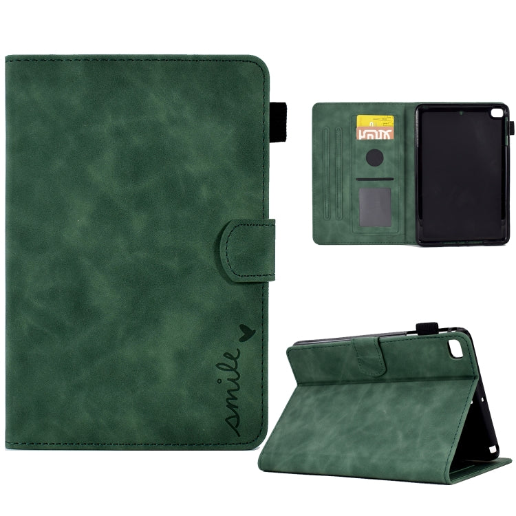 Embossed Smile Flip Tablet Leather Smart Case