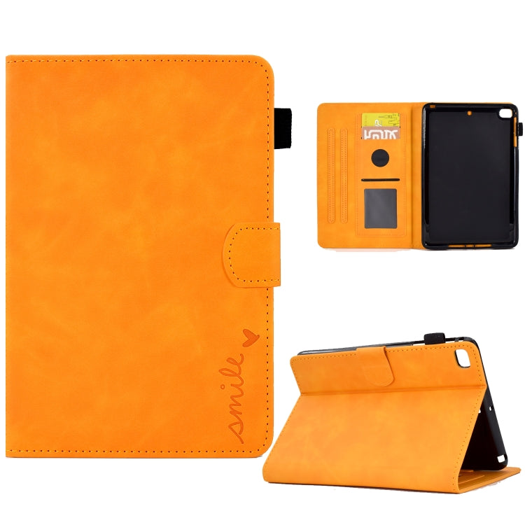 Embossed Smile Flip Tablet Leather Smart Case