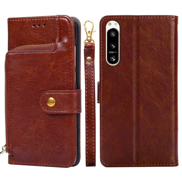 Zipper Bag Flip Leather Phone Case, For Sony Xperia 5 IV, For Samsung Galaxy A23e / A22e