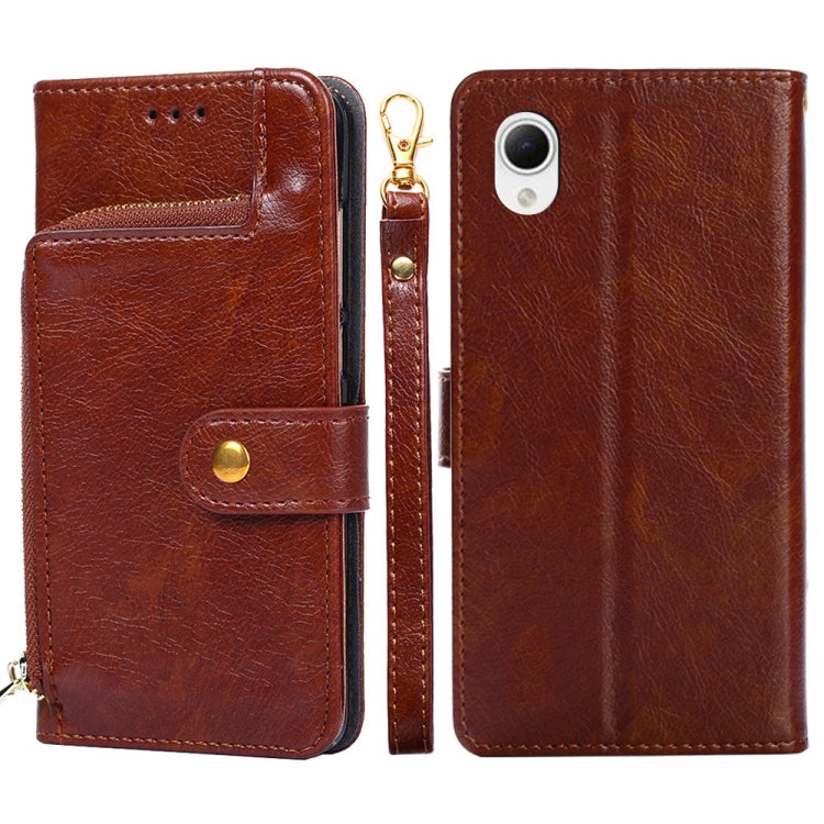 Zipper Bag Flip Leather Phone Case, For Sony Xperia 5 IV, For Samsung Galaxy A23e / A22e