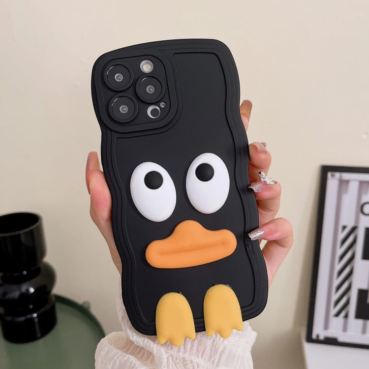 Wave Edge Big Duck Silicone Phone Case with Wristband, For iPhone 13 mini, For iPhone 13, For iPhone 13 Pro, For iPhone 13 Pro Max