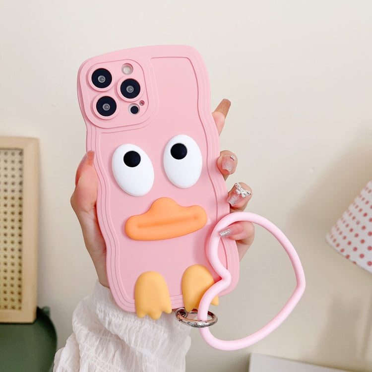 Wave Edge Big Duck Silicone Phone Case with Wristband, For iPhone 13 mini, For iPhone 13, For iPhone 13 Pro, For iPhone 13 Pro Max