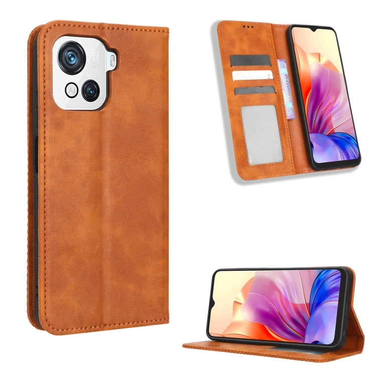 Magnetic Buckle Retro Texture Leather Phone Case