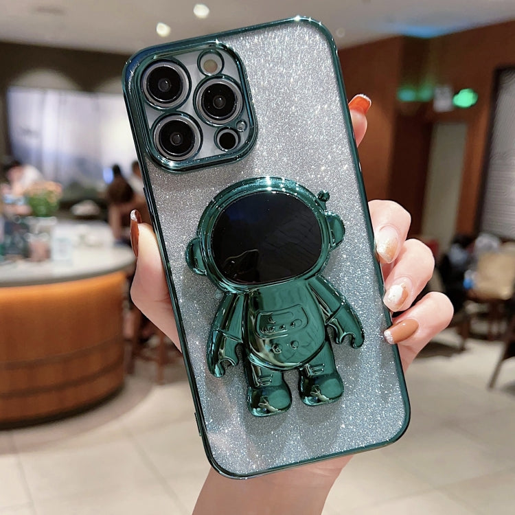 Astronaut Holder Gradient Glitter Powder Phone Case, For iPhone 12 Pro Max, For iPhone 11, For iPhone 11 Pro