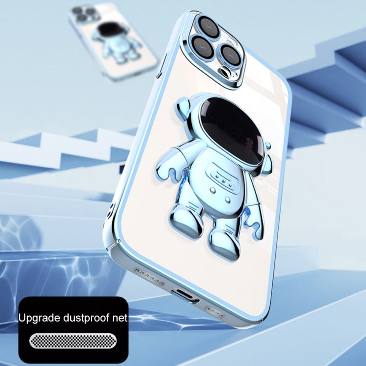 Electroplating PC Astronaut Holder Phone Case with Lens Film, For iPhone 12 Pro Max, For iPhone 11, For iPhone 11 Pro, For iPhone 11 Pro Max