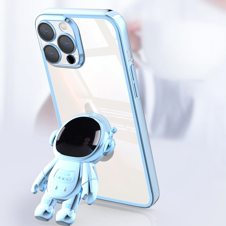 Electroplating PC Astronaut Holder Phone Case with Lens Film, For iPhone 12 Pro Max, For iPhone 11, For iPhone 11 Pro, For iPhone 11 Pro Max