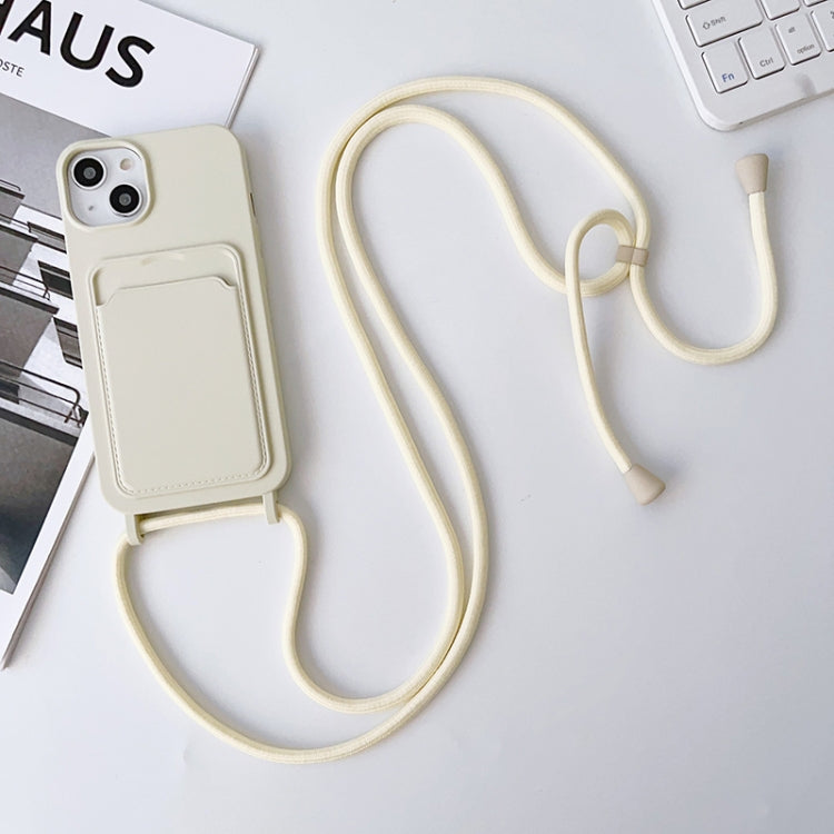 Crossbody Lanyard Elastic Silicone Card Holder Phone Case, For iPhone 11