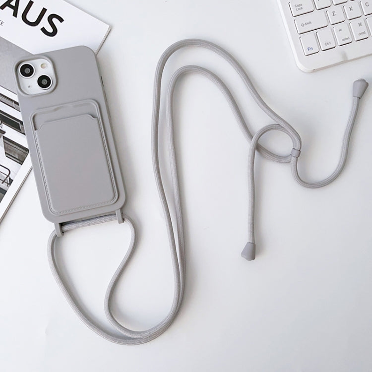 Crossbody Lanyard Elastic Silicone Card Holder Phone Case, For iPhone 11