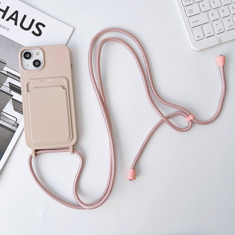 Crossbody Lanyard Elastic Silicone Card Holder Phone Case, For iPhone 11