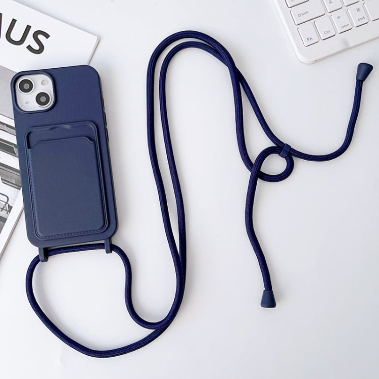 Crossbody Lanyard Elastic Silicone Card Holder Phone Case, For iPhone 11