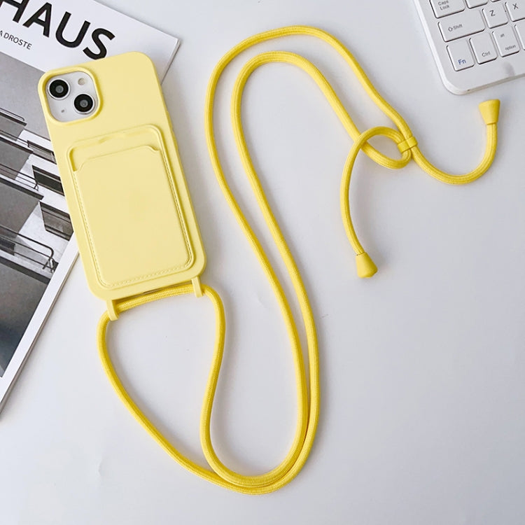 Crossbody Lanyard Elastic Silicone Card Holder Phone Case, For iPhone 11