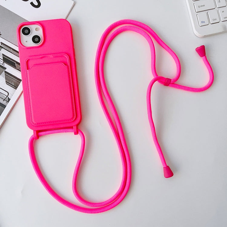Crossbody Lanyard Elastic Silicone Card Holder Phone Case, For iPhone 11