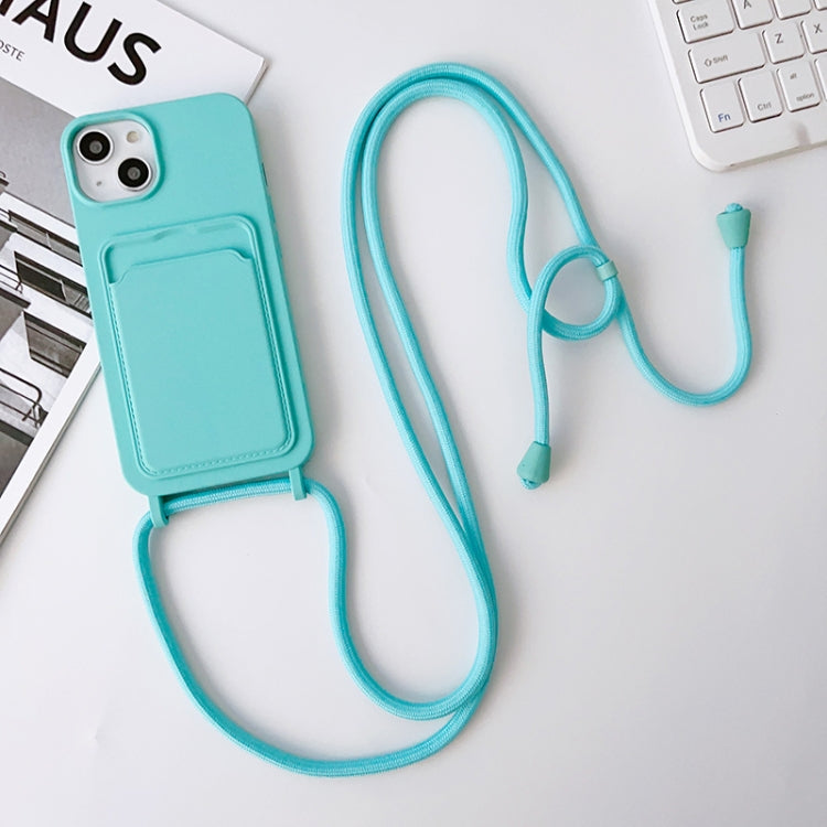 Crossbody Lanyard Elastic Silicone Card Holder Phone Case, For iPhone 11