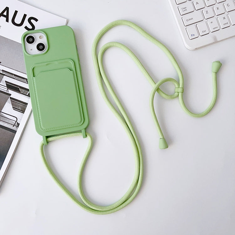 Crossbody Lanyard Elastic Silicone Card Holder Phone Case, For iPhone 11