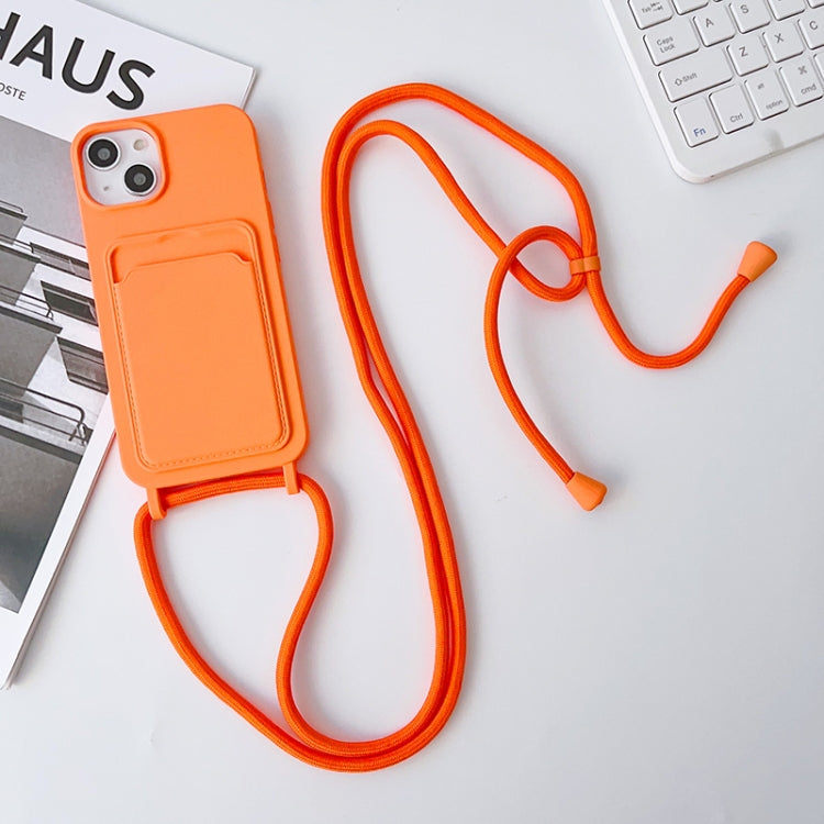 Crossbody Lanyard Elastic Silicone Card Holder Phone Case, For iPhone 11