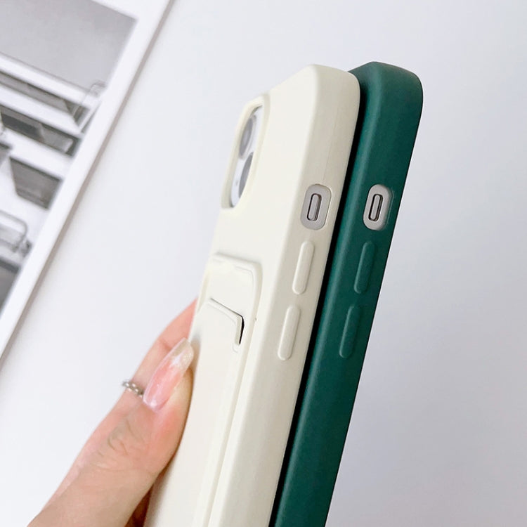 Crossbody Lanyard Elastic Silicone Card Holder Phone Case, For iPhone 11