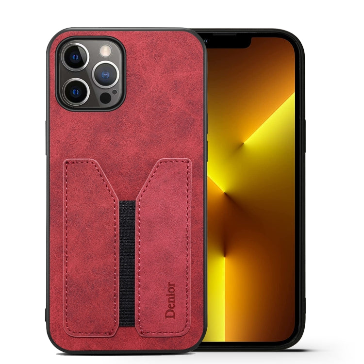 Denior DV Elastic Card PU Back Cover Phone Case, For iPhone 13 Pro, For iPhone 13 Pro Max, For iPhone 12 mini, For iPhone 12 / 12 Pro, For iPhone 12 Pro Max, For iPhone 11
