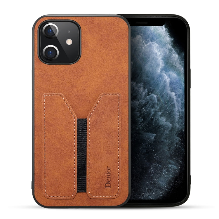 Denior DV Elastic Card PU Back Cover Phone Case, For iPhone 13 Pro, For iPhone 13 Pro Max, For iPhone 12 mini, For iPhone 12 / 12 Pro, For iPhone 12 Pro Max, For iPhone 11
