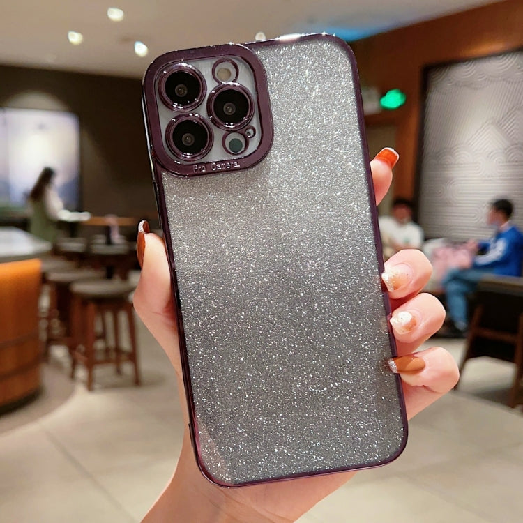 High Transparent Gradient Color Glitter TPU Phone Case, For iPhone 11 Pro Max, For iPhone 11 Pro