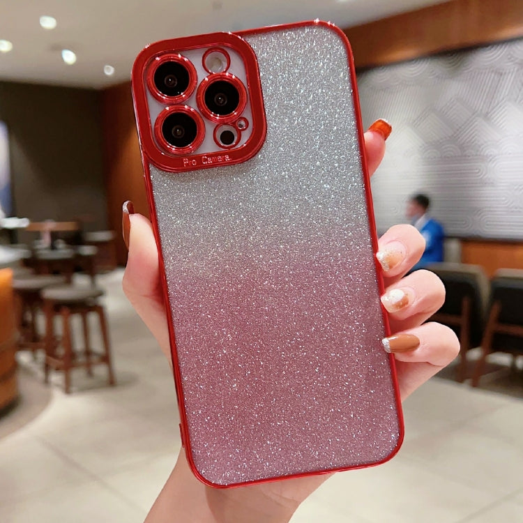 High Transparent Gradient Color Glitter TPU Phone Case, For iPhone 11 Pro Max, For iPhone 11 Pro