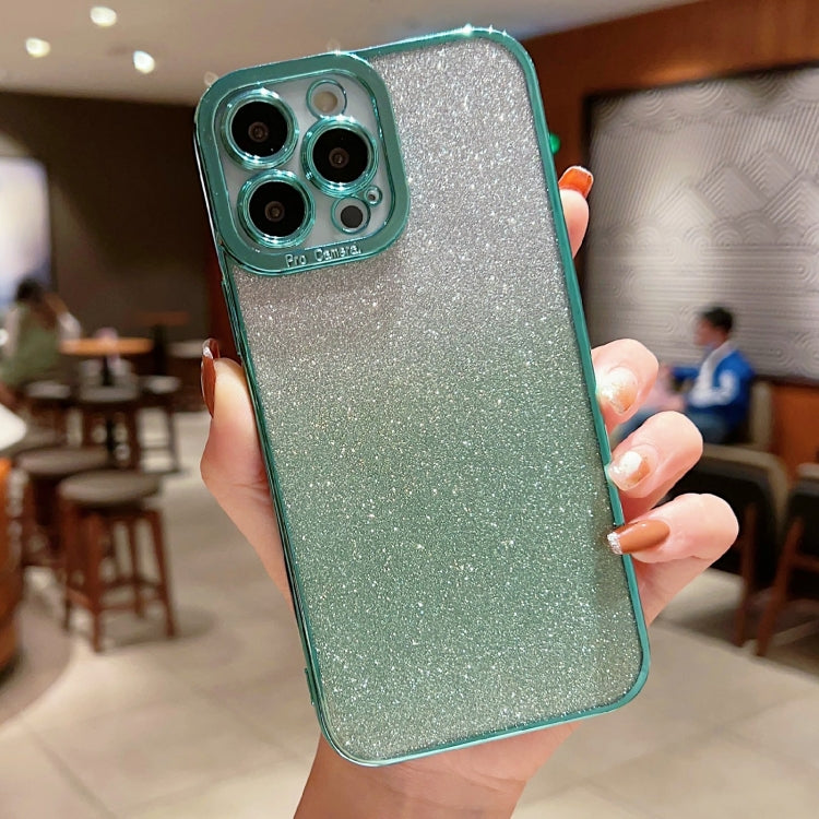 High Transparent Gradient Color Glitter TPU Phone Case, For iPhone 11 Pro Max, For iPhone 11 Pro