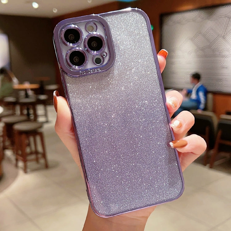 High Transparent Gradient Color Glitter TPU Phone Case, For iPhone 11 Pro Max, For iPhone 11 Pro