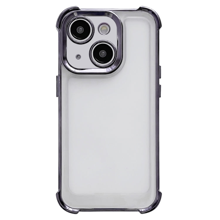 Electroplating Four-corner Shockproof Space Phone Case, For iPhone 15 Pro Max, For iPhone 15 Pro, For iPhone 15 Plus, For iPhone 15