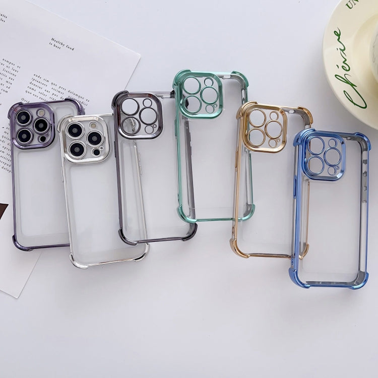 Electroplating Four-corner Shockproof Space Phone Case, For iPhone 15 Pro Max, For iPhone 15 Pro, For iPhone 15 Plus, For iPhone 15