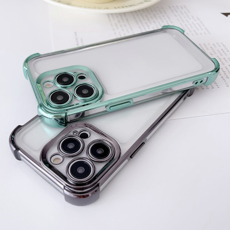 Electroplating Four-corner Shockproof Space Phone Case, For iPhone 15 Pro Max, For iPhone 15 Pro, For iPhone 15 Plus, For iPhone 15