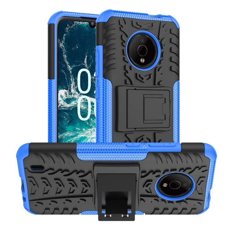 Tire Texture TPU + PC Phone Case with Holder, For Nokia C100, For Nokia C200, For Nokia G100