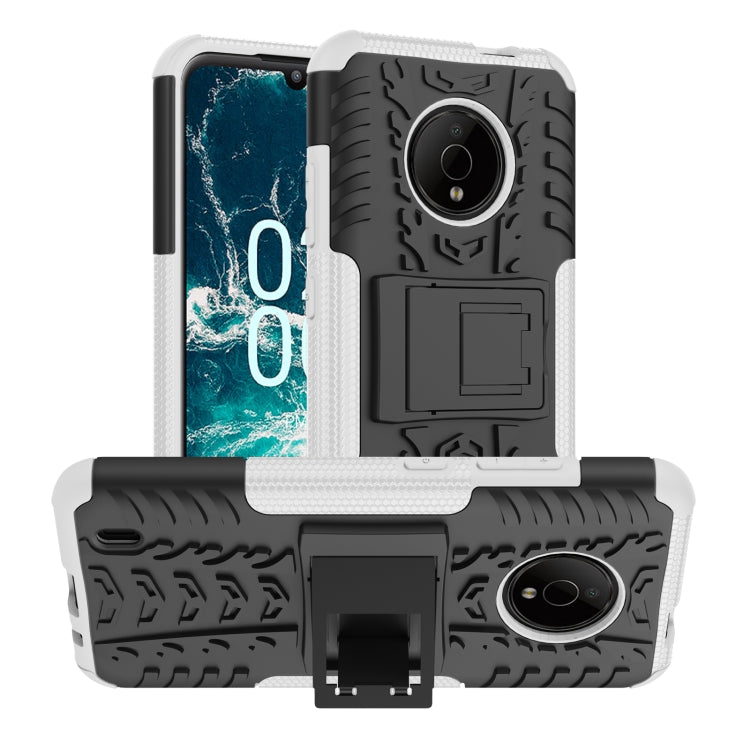 Tire Texture TPU + PC Phone Case with Holder, For Nokia C100, For Nokia C200, For Nokia G100