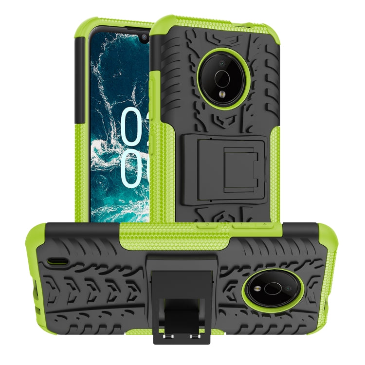 Tire Texture TPU + PC Phone Case with Holder, For Nokia C100, For Nokia C200, For Nokia G100