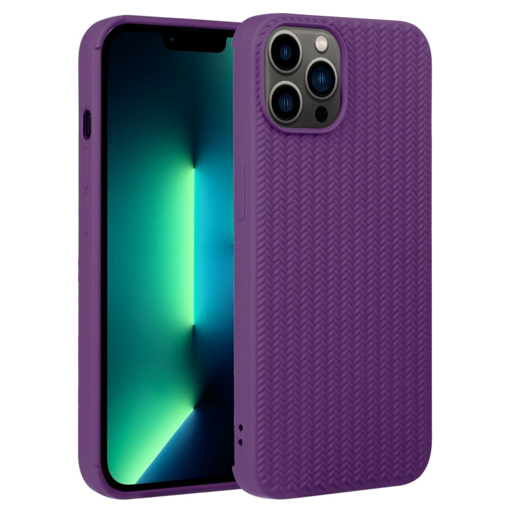 Weave Texture Silicone Phone Case, For iPhone 13 Pro Max, For iPhone 12