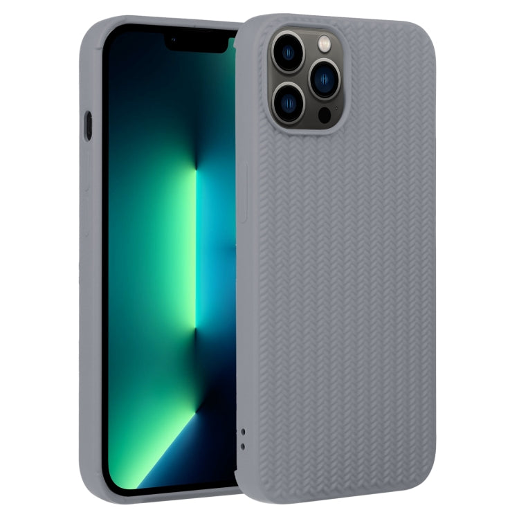 Weave Texture Silicone Phone Case, For iPhone 13 Pro Max, For iPhone 12