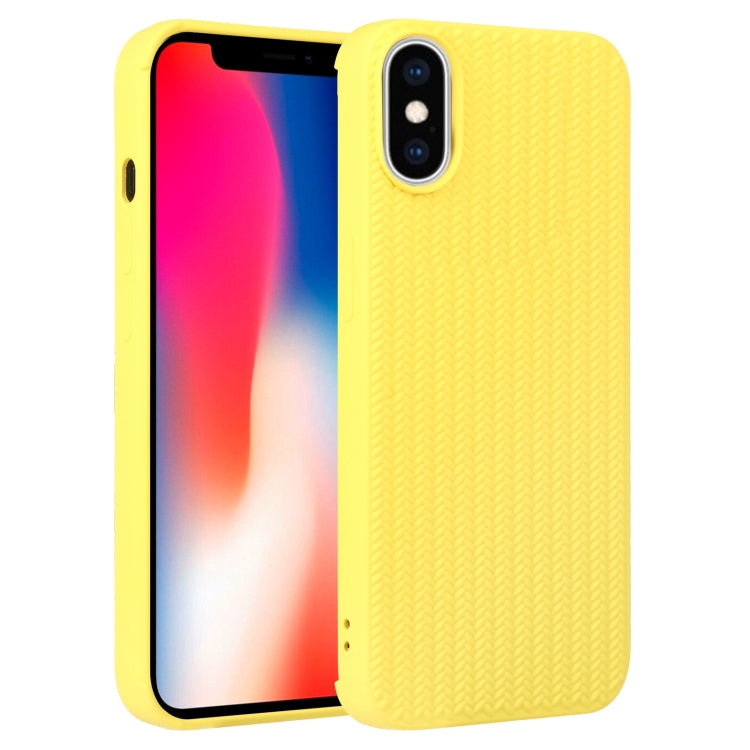 Weave Texture Silicone Phone Case, For iPhone X / XS, For iPhone XR